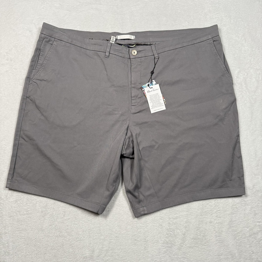 Robert Graham Shorts Mens 46 Classic Fit Chino Casual Modern‎ Flat Front Shorts